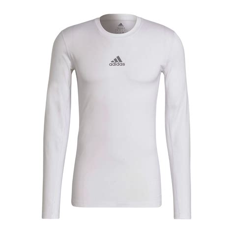 adidas Techfit Shirt langarm Weiss 